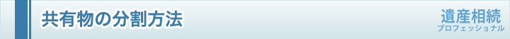 共有物の分割手続き